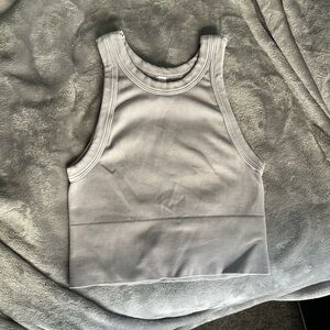 Nikibiki Gray Chevron High Neck Crop Top